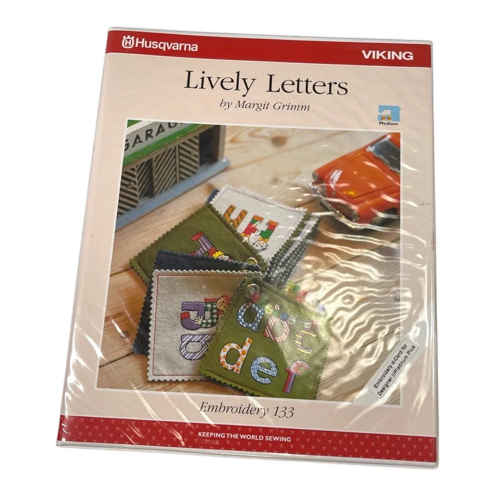 Husqvarna‎ Viking Lively Letters Embroidery 133 D-Card Alphabet Margit Grimm